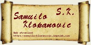 Samuilo Klopanović vizit kartica
